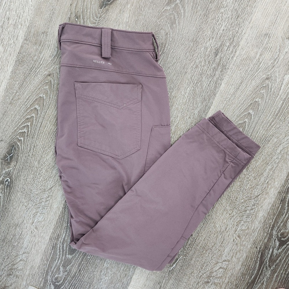 Duluth Trading Co Flexpedition Slim Leg Pants Mauve Purple Womens 12 Short